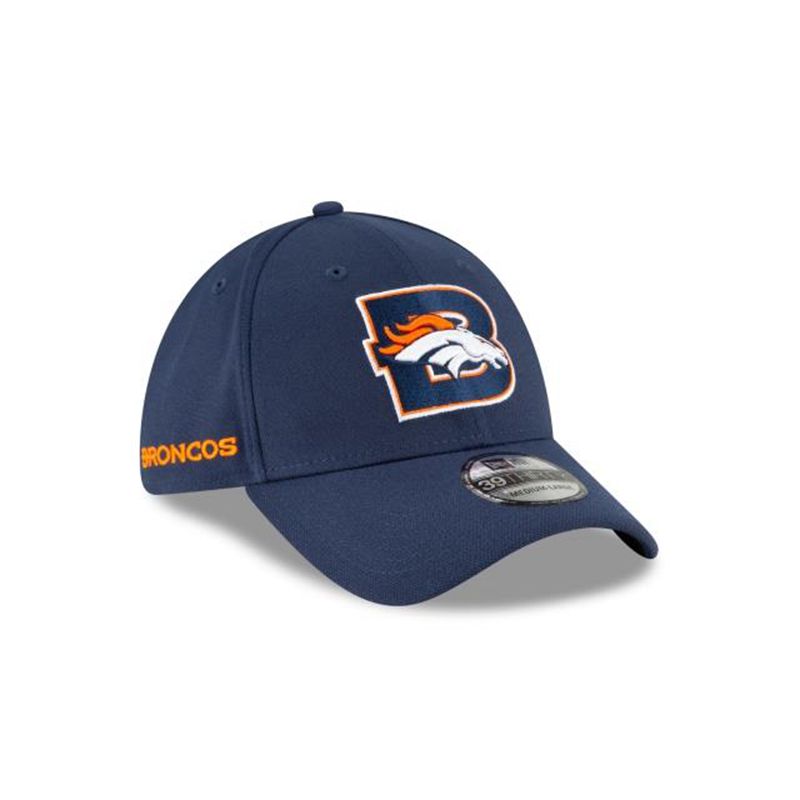 NFL Denver Broncos Logo Mix 39Thirty Stretch Fit (MFW9254) - Orange New Era Caps